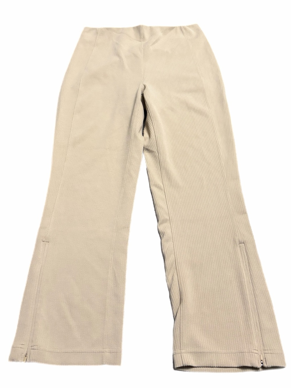 NWOT Lululemon Ribbed Softstreme Zip-Leg High-Rise Cropped Pants 25" (Trench) 8